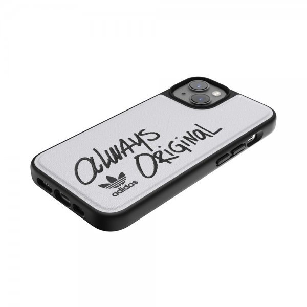 Adidas iPhone 14 Skal Inlay Embroidery Case Vit Svart