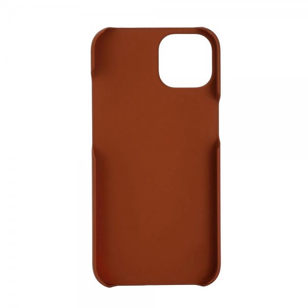 Krusell iPhone 14 Skal Leather CardCover Cognac