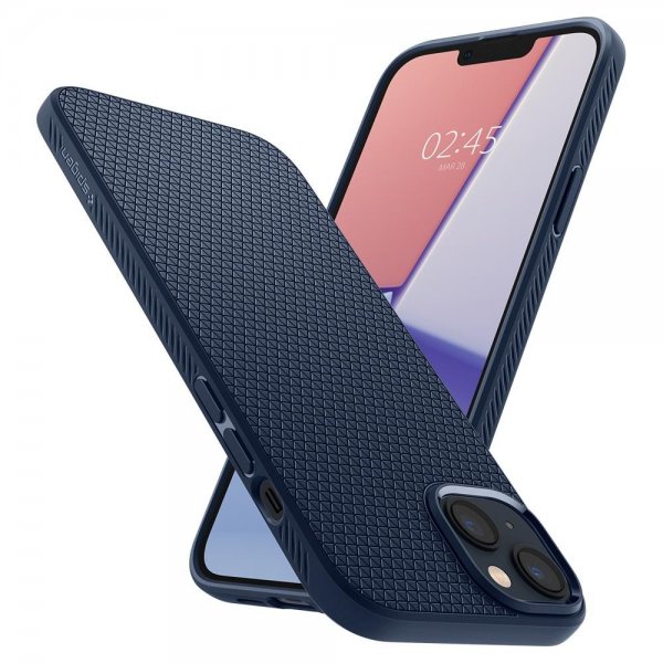 Spigen iPhone 14 Skal Liquid Air Navy Blue