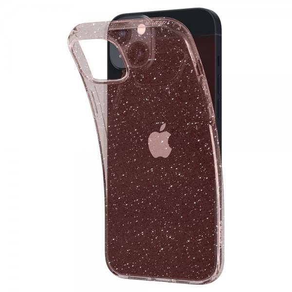 Spigen iPhone 14 Skal Liquid Crystal Glitter Rose Quartz