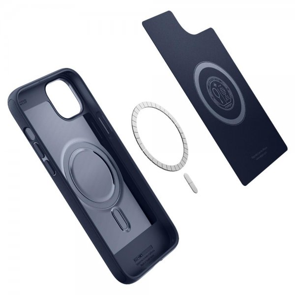 Spigen iPhone 14 Skal Mag Armor MagFit Navy Blue