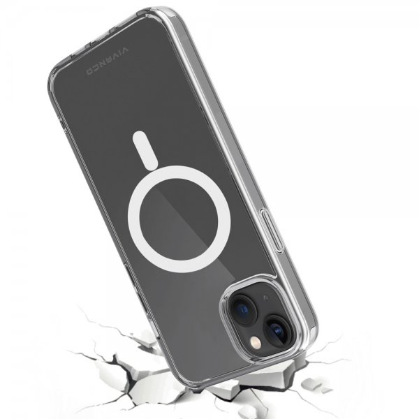Vivanco iPhone 14 Skal Mag Steady Transparent