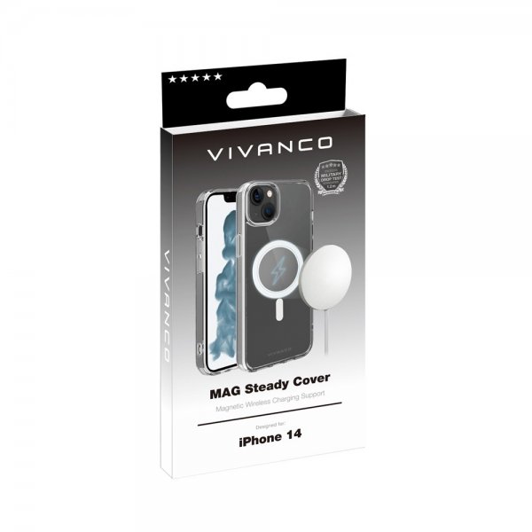 Vivanco iPhone 14 Skal Mag Steady Transparent