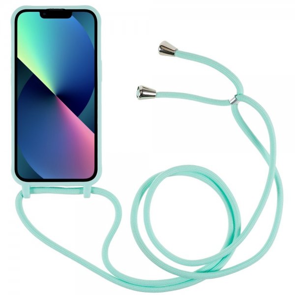 iPhone 14 Skal med Strap Grön