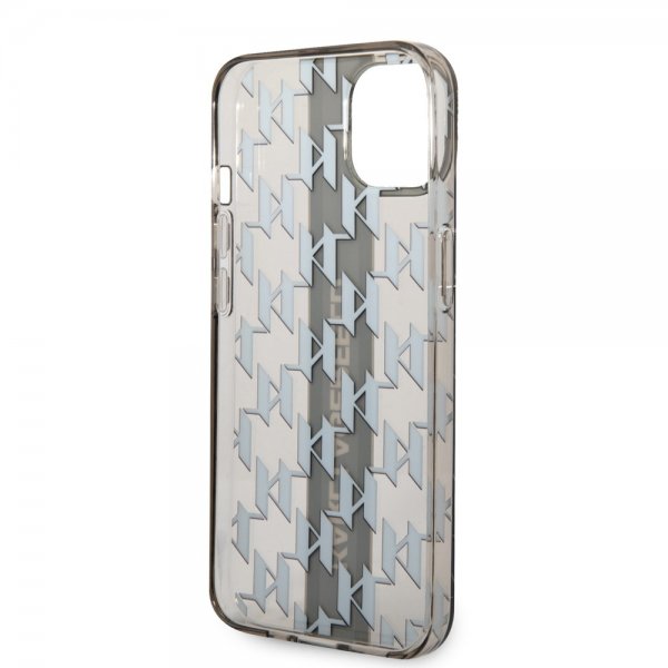 Karl Lagerfeld iPhone 14 Skal Monogram Vertical Stripe Svart