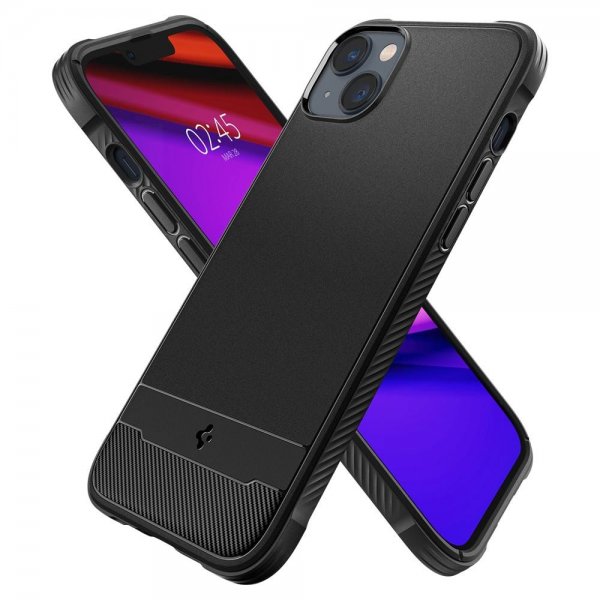 Spigen iPhone 14 Skal Rugged Armor MagFit Matte Black