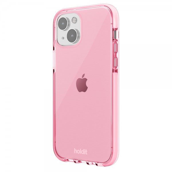 holdit iPhone 14 Skal Seethru Bright Pink