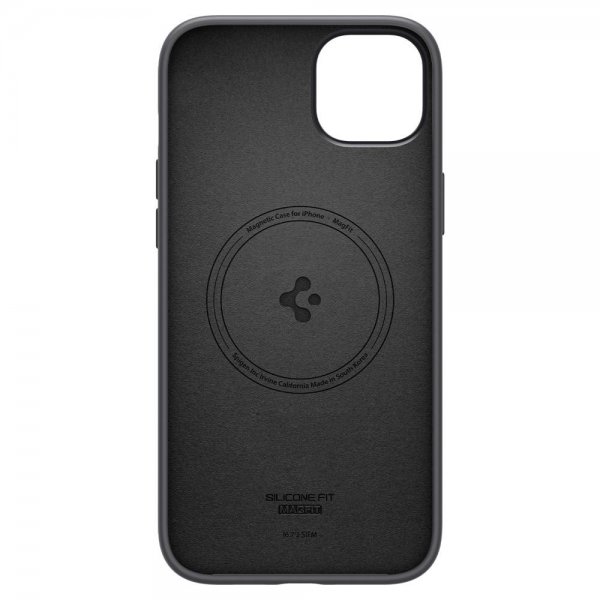 Spigen iPhone 14 Skal Silicone Fit MagFit Svart