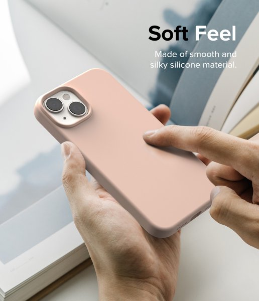 Ringke iPhone 14 Skal Silicone Pink Sand