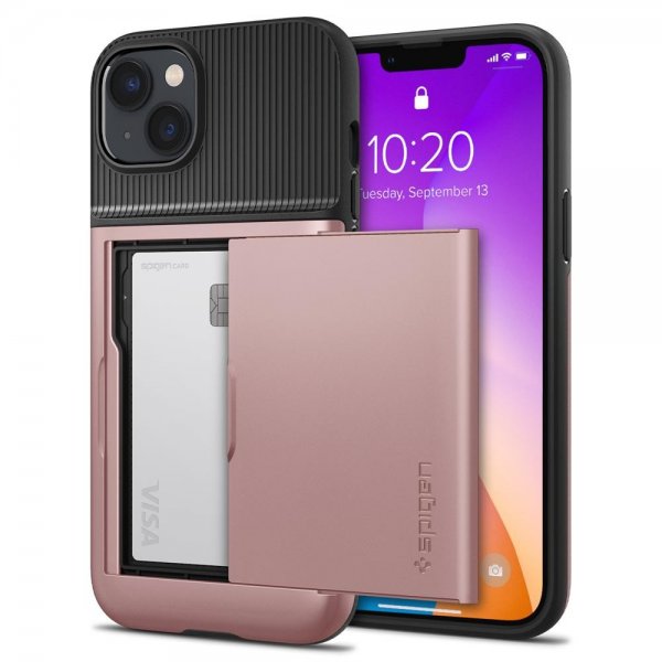 Spigen iPhone 14 Skal Slim Armor CS Rose Gold