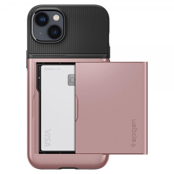 Spigen iPhone 14 Skal Slim Armor CS Rose Gold