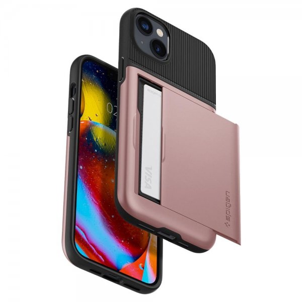 Spigen iPhone 14 Skal Slim Armor CS Rose Gold