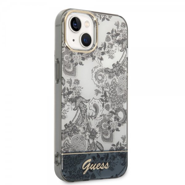 Guess iPhone 14 Skal Toile de Jouy Grå