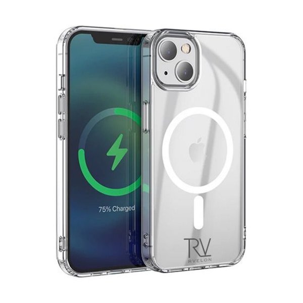 Rvelon iPhone 14 Skal TPU MagSafe Transparent