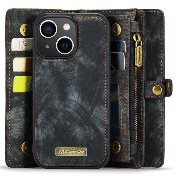 CaseMe iPhone 15 Fodral 008 Series Löstagbart Skal Svart