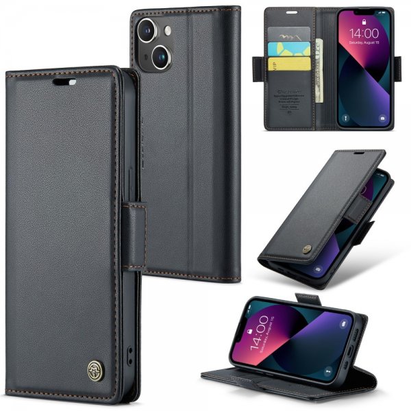 CaseMe iPhone 15 Fodral 023 Series Svart