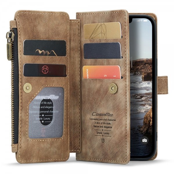 CaseMe iPhone 15 Fodral C30 Series Brun