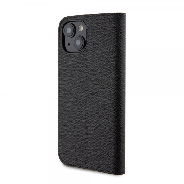 Karl Lagerfeld iPhone 15 Fodral NFT Karl & Choupette Patch Saffiano Svart