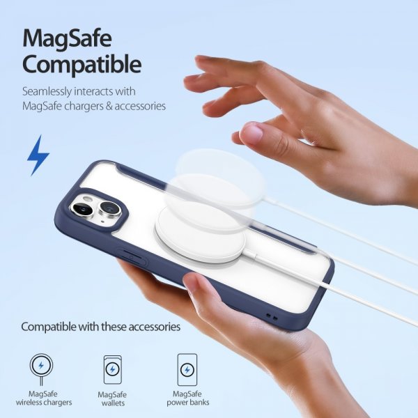 Dux Ducis iPhone 15 Fodral Skin X Pro Series MagSafe Blå