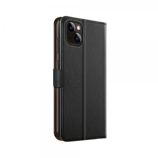 Xqisit iPhone 15 Fodral Slim Wallet Selection Svart