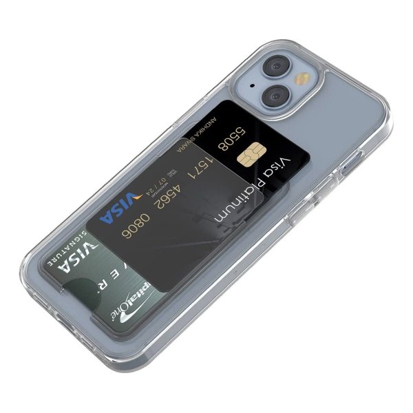 Rvelon iPhone 15 Skal Korthållare Transparent