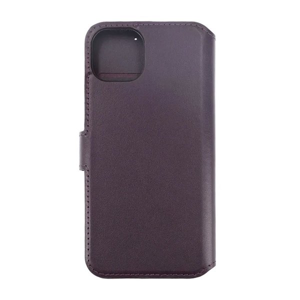 Rvelon iPhone 15 Fodral Äkta Läder Lila