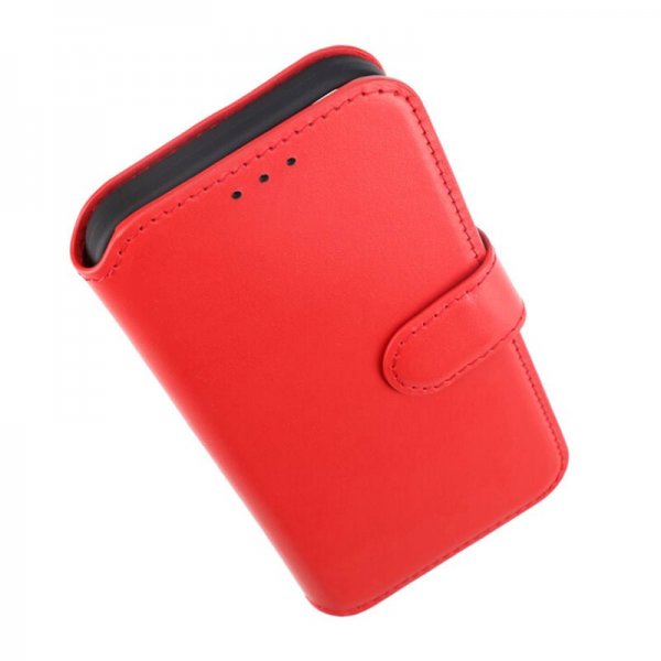 Rvelon iPhone 15 Fodral Äkta Läder Röd