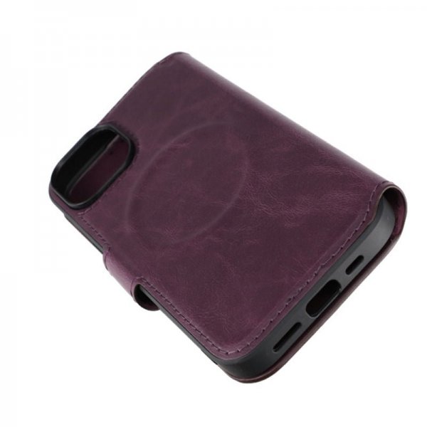 Rvelon iPhone 15 Fodral 4 Kortfack MagSafe Lila