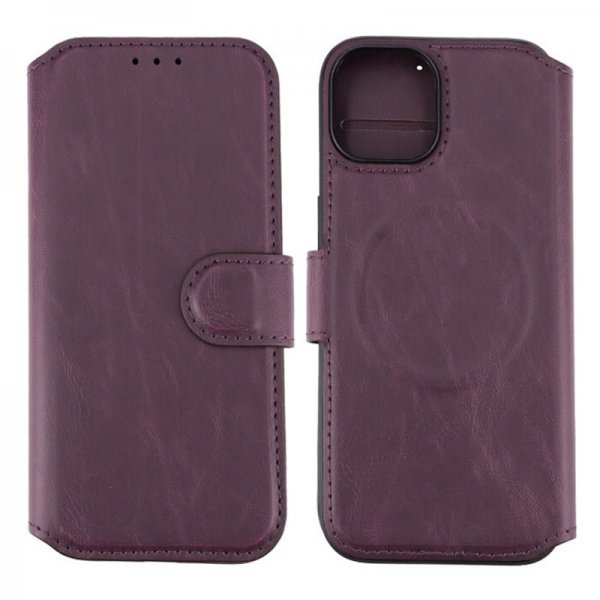 Rvelon iPhone 15 Fodral 4 Kortfack MagSafe Lila