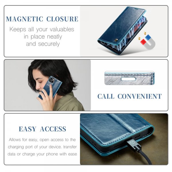 CaseMe iPhone 15 Plus Fodral 003 Series Petrol