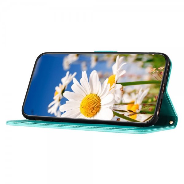 iPhone 15 Plus Fodral Blommönster Grön