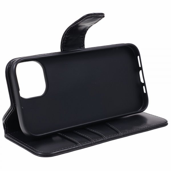Nordic Covers iPhone 15 Plus Fodral Essential Leather Raven Black