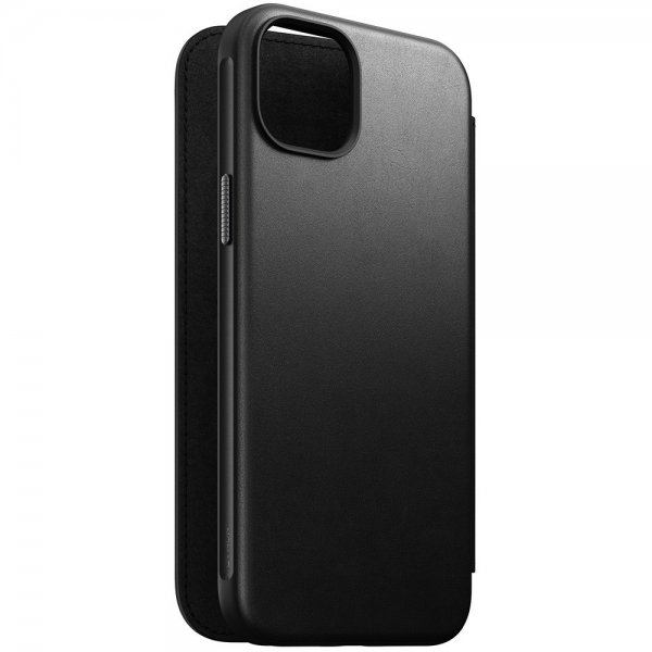Nomad iPhone 15 Plus Fodral Modern Leather Folio Svart