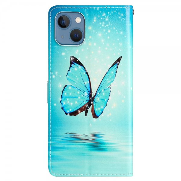 iPhone 15 Plus Fodral Motiv Blå Fjäril