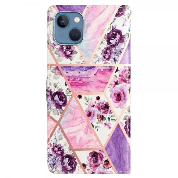 iPhone 15 Plus Fodral Motiv Lila Blommor