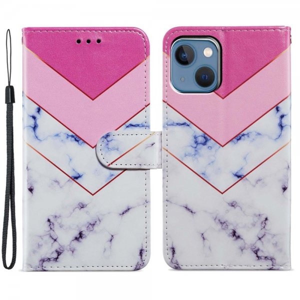 iPhone 15 Plus Fodral Motiv Vit Marmor