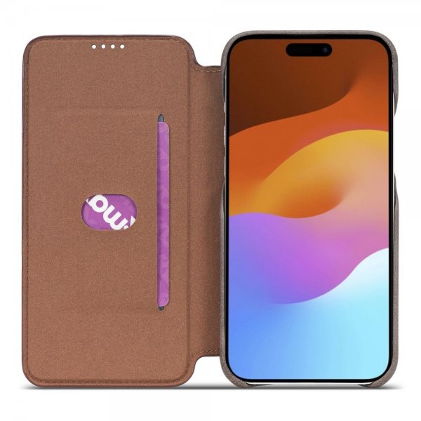 Lc.Imeeke iPhone 15 Plus Fodral Retro Kaffe