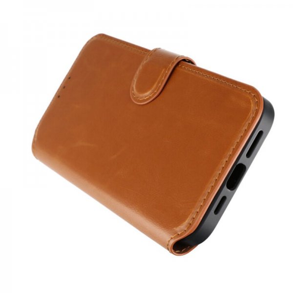 Rvelon iPhone 15 Plus Fodral 4 Kortfack MagSafe Brun