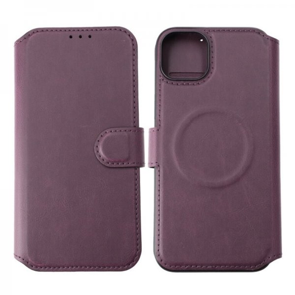 Rvelon iPhone 15 Plus Fodral 4 Kortfack MagSafe Lila