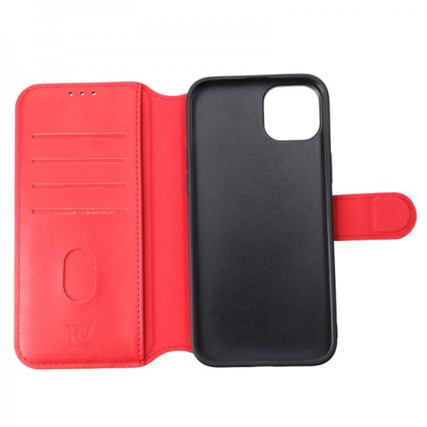Rvelon iPhone 15 Plus Fodral 4 Kortfack MagSafe Röd