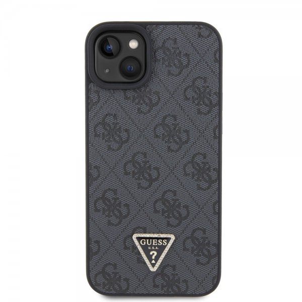 Guess iPhone 15 Plus Skal 4G Metal Triangle Strass Svart