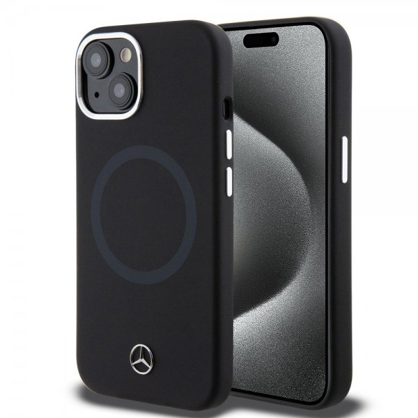 Mercedes Benz iPhone 15 Plus Skal Bicolor MagSafe Svart