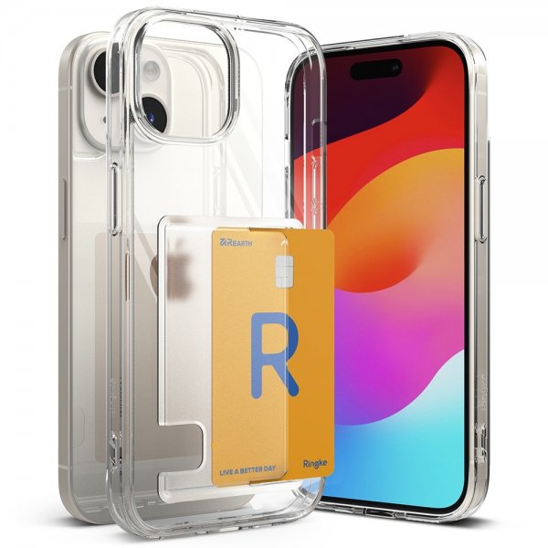 Ringke iPhone 15 Plus Skal Fusion Card Clear
