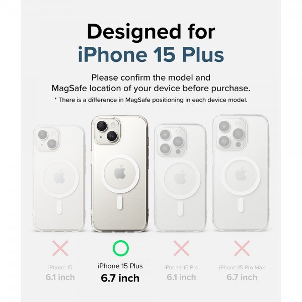 Ringke iPhone 15 Plus Skal Fusion Magnetic Matte Clear