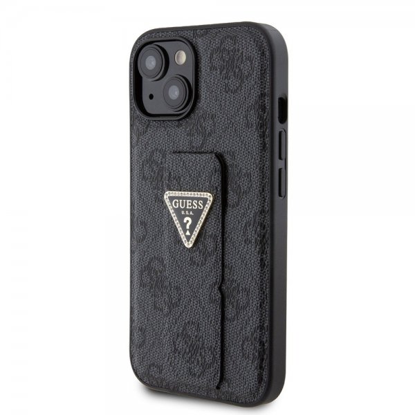 Guess iPhone 15 Plus Skal Grip Stand Function Svart