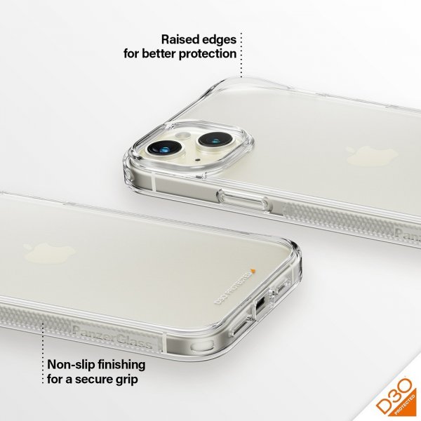 PanzerGlass iPhone 15 Plus Skal HardCase D3O Transparent