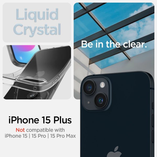 Spigen iPhone 15 Plus Skal Liquid Crystal Crystal Clear