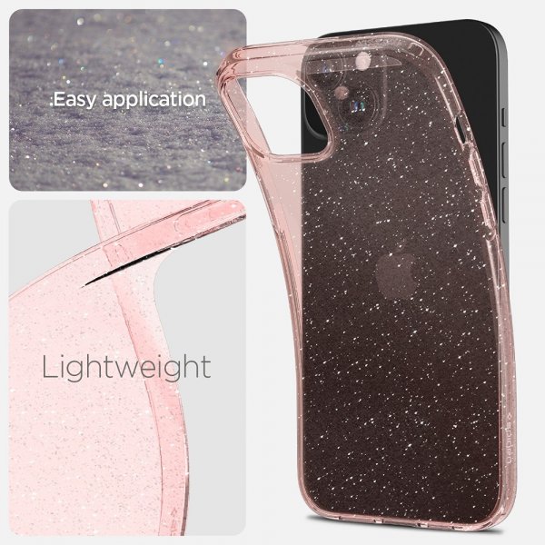 Spigen iPhone 15 Plus Skal Liquid Crystal Glitter Rose Quartz