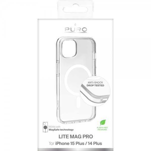 Puro iPhone 15 Plus Skal LITE MAG PRO Transparent