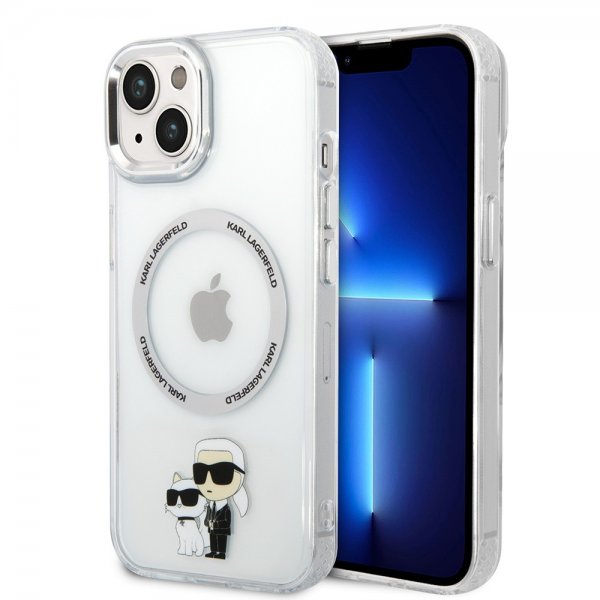 Karl Lagerfeld iPhone 15 Plus Skal NFT Karl & Choupette Transparent